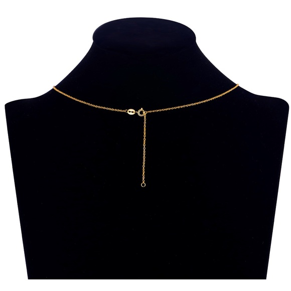 Brilliance Fine Jewelry 14KT Over Sterling Silver Diamond Heart & Cross Necklace - Picture 3 of 3